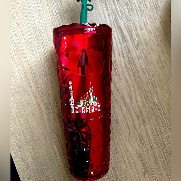 Walt Disney World Holiday Starbucks Bling Tumbler – Red - Picture 2 of 6